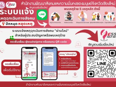 Read more about the article สื่อประชาสัมพันธ์รณรงค์ยุติความรุนแรงต่อเด็ก สตรี และความรุนแรงในครอบครัว